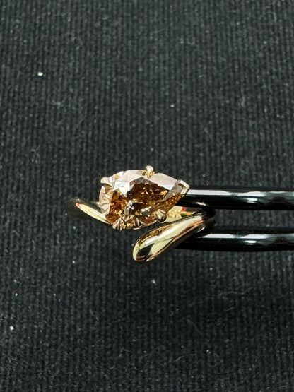 Pear Champagne Ring