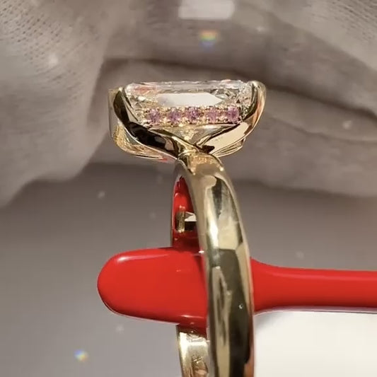 Pink Sapphire Hidden Halo